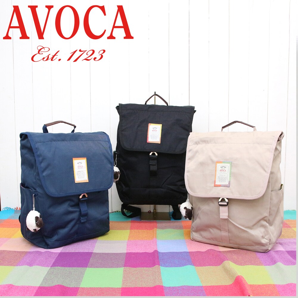 【アヴォカ/AVOCA】ひつじチャーム付きフラップリュック/AC-006