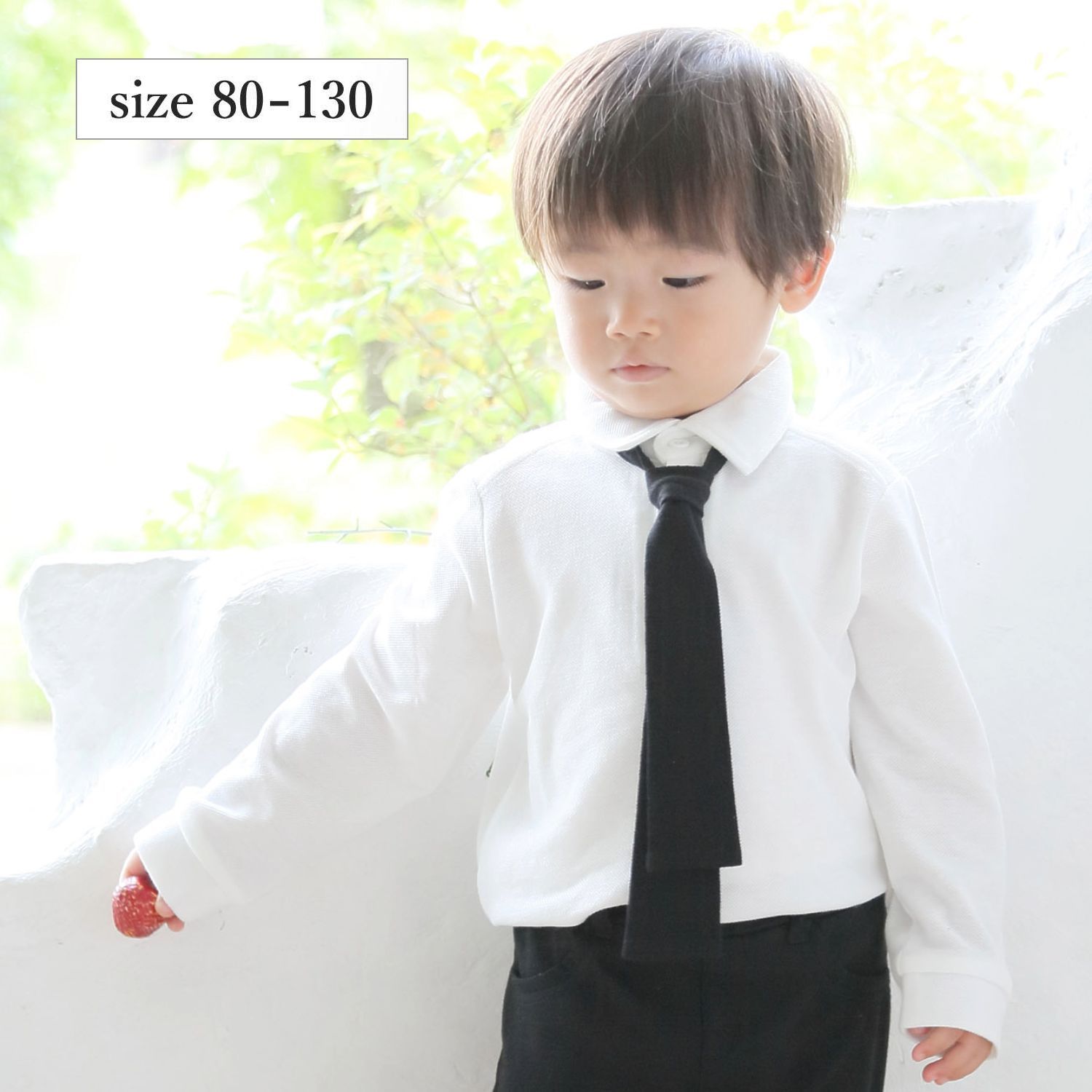 【ベルメゾン】フォーマルネクタイ付きポロシャツ