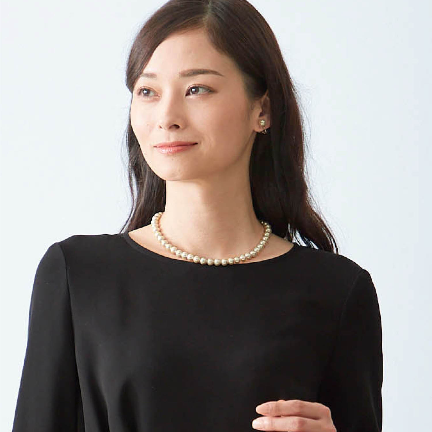 【ベルメゾン】8mm貝パールネックレス & イヤリング【フォーマル】