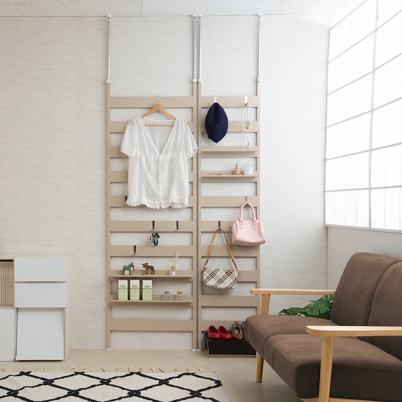 ベージュカラーがお部屋に馴染ませやすいのでリビング使いに◎