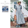 【ミニラボ/mini labo】袖刺繍がかわいい綿素材のワンピース/英国ののどかな庭 「ミニラボ」