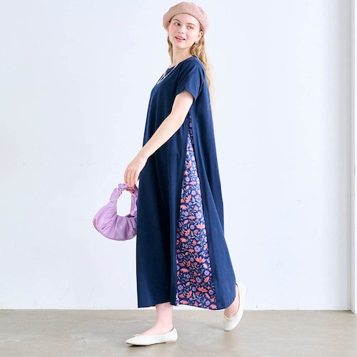 【新柄登場】 サイド切替えくつろぎワンピース／甘い人生 「ミニラボ」