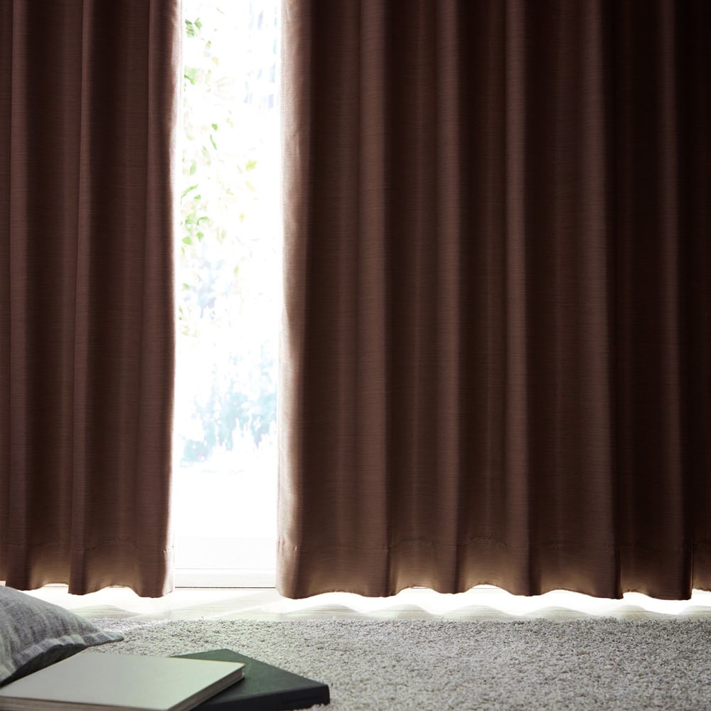 オーダー】 【2倍ヒダ】光沢のある生地感の遮光・遮熱・防炎・形状記憶