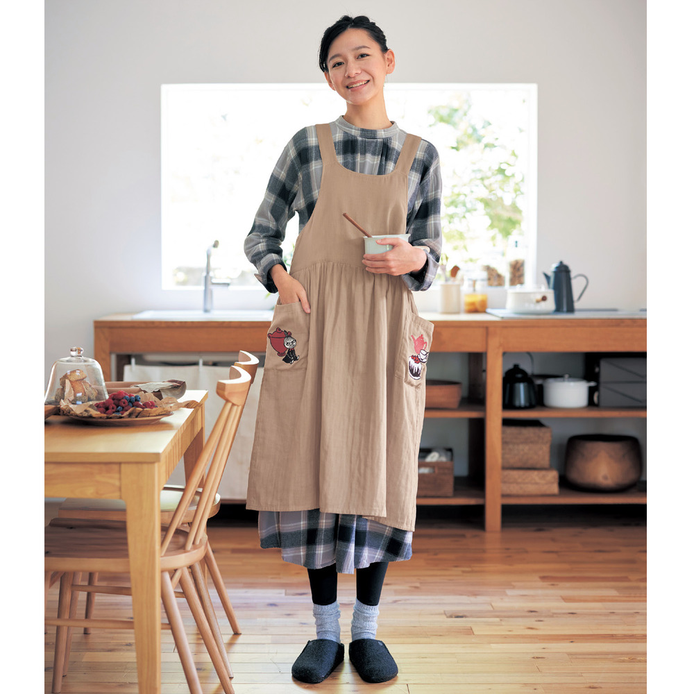 【ムーミン/MOOMIN】ダブルガーゼサロペットエプロン「ムーミン」 【ムーミン/MOOMIN】ダブルガーゼサロペットエプロン「ムーミン」