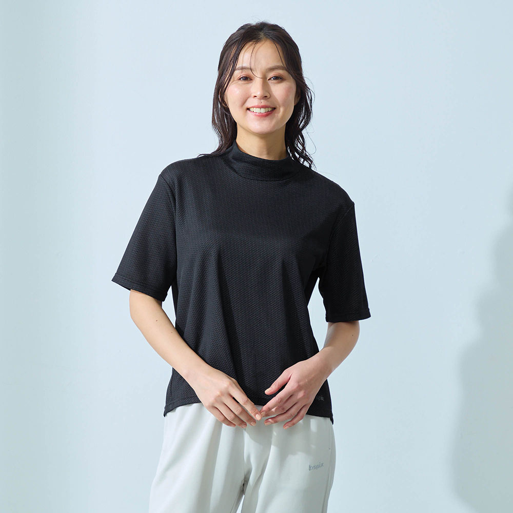 ドライ半袖ハイネックTシャツ(ビースピックス/bspix) ドライ半袖ハイネックTシャツ(ビースピックス/bspix)