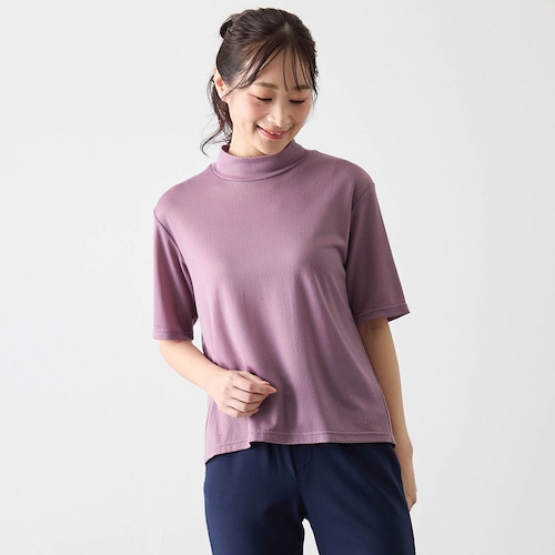ドライ半袖ハイネックTシャツ