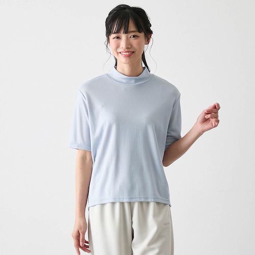 ドライ半袖ハイネックTシャツ