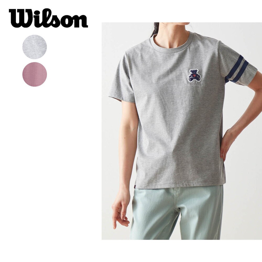 【ウイルソン/Wilson】【8月23日再値下げ】 サガラ刺繍半袖Tシャツ