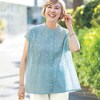 【ベルメゾン】〈ほどよいシアー感が大人女性におすすめ〉 カットジャカードブラウス 【ブラックのみ】