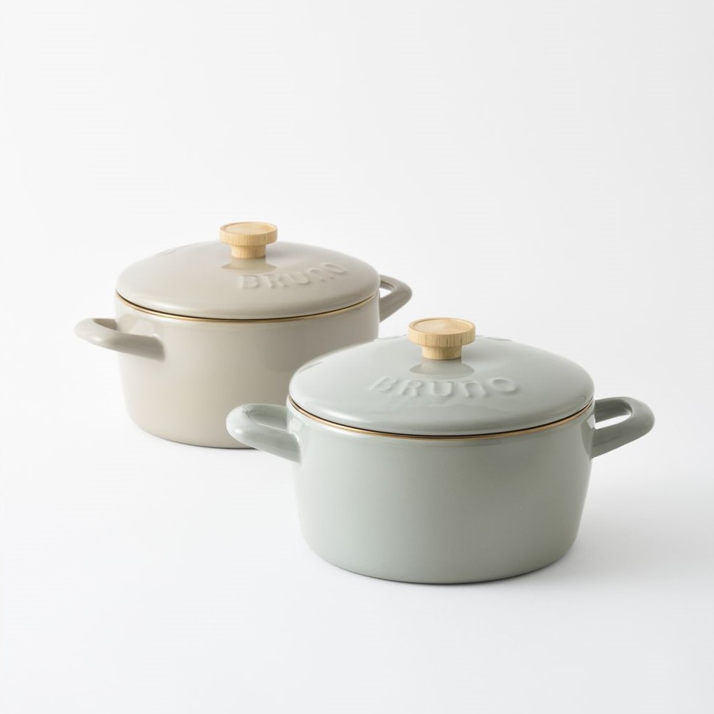 【ブルーノ/BRUNO】ホーロー両手鍋 【IH/ガス火対応】