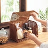 【ユティル/UTILE】天然素材のようなラタン調 ブレッドケース 【水に強い樹脂製】