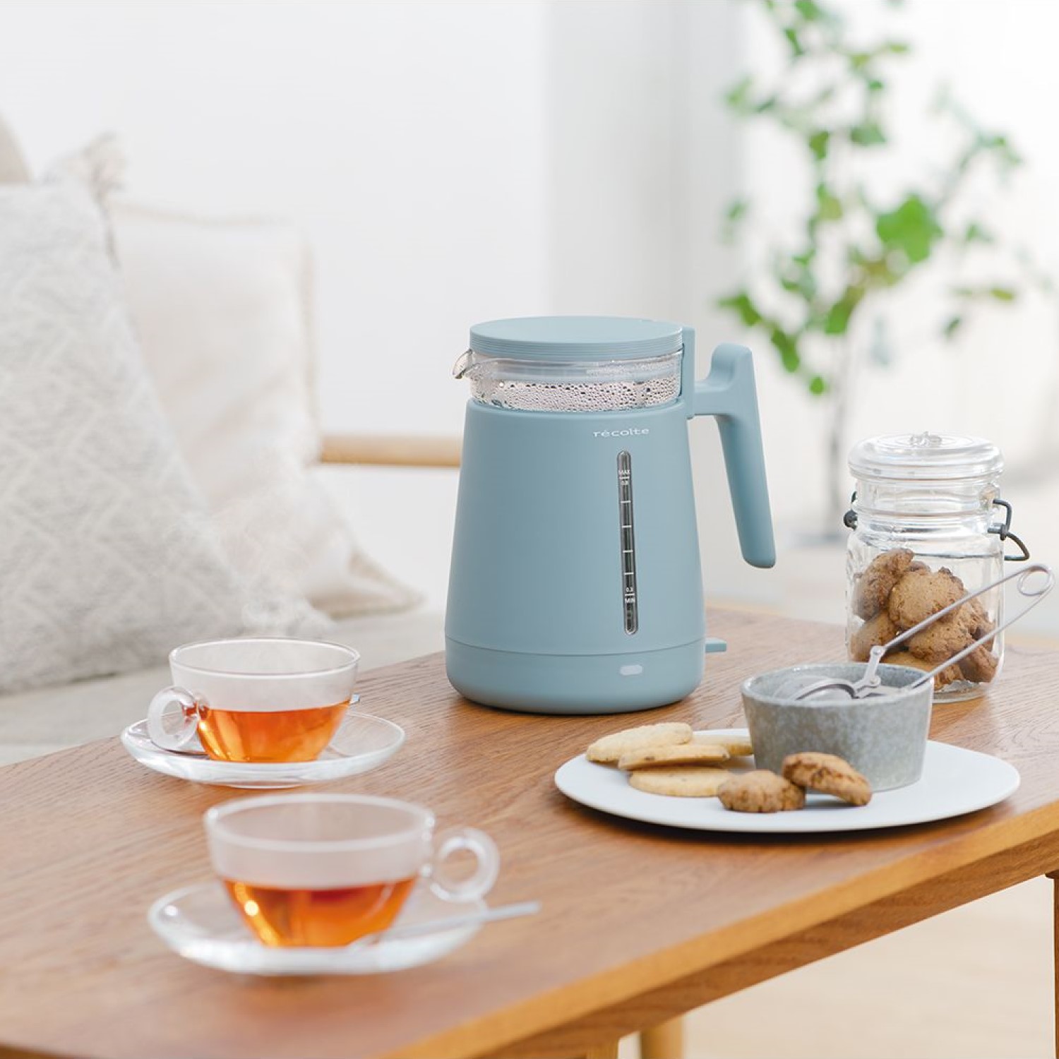 【レコルト/recolte】ダブルウォールガラスケトル 【においが移りにくい/二層構造】