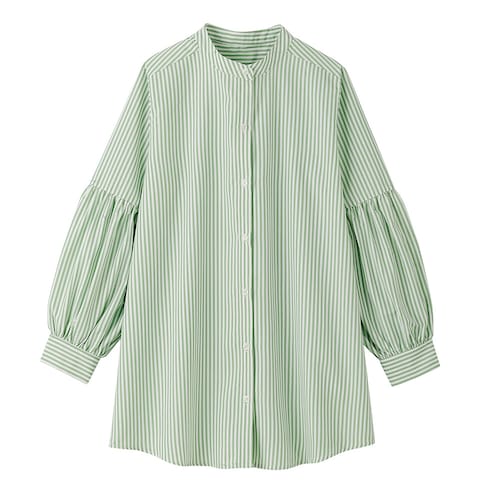 カラーストライプシャツチュニック