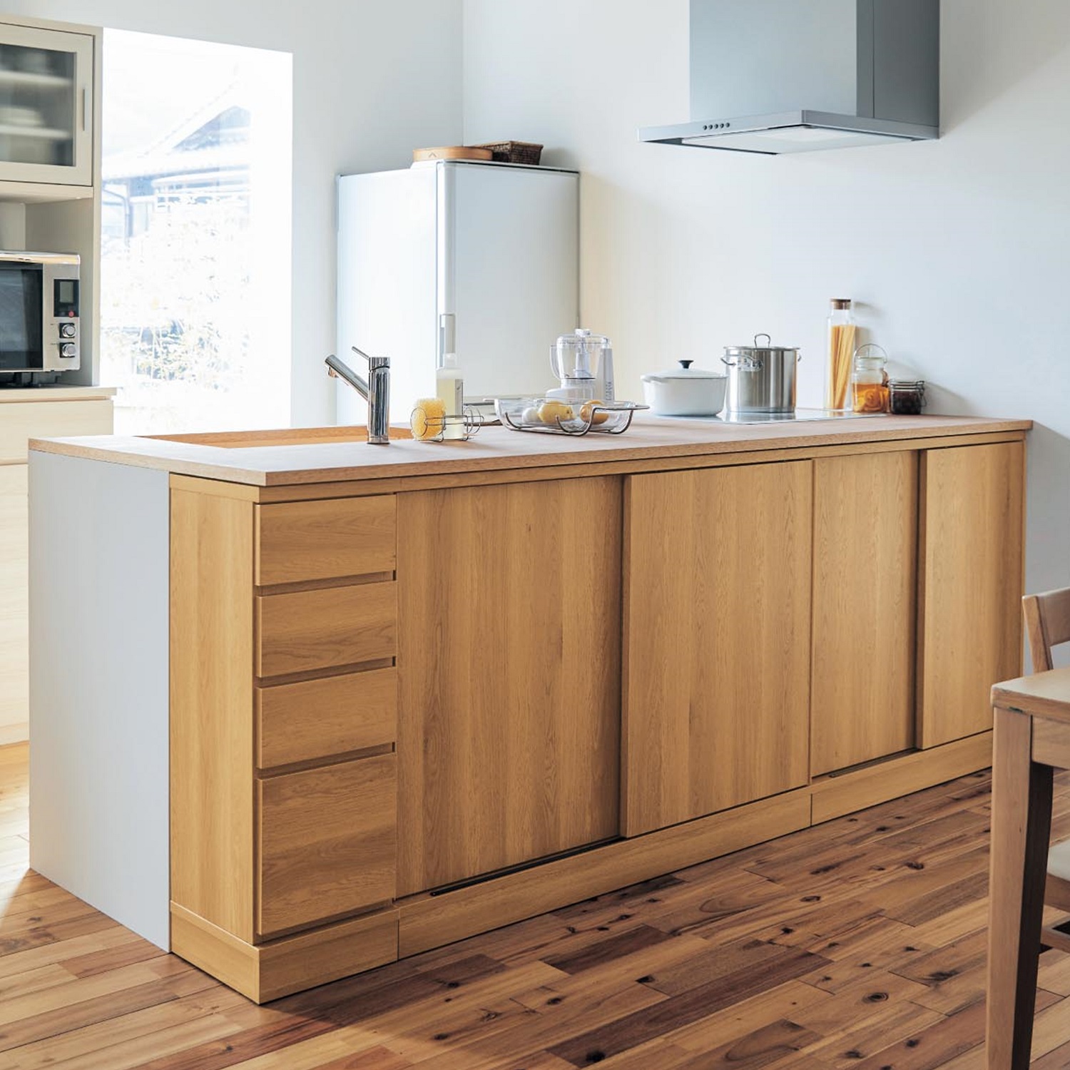 【ベルメゾン】【高さ1cmピッチサイズオーダー】カウンター下収納シリーズ[日本製]