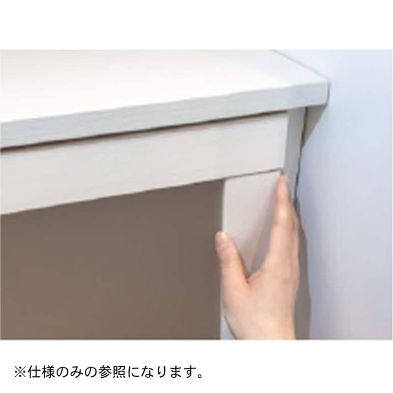 取っ手のないフラット設計です／ポリカ戸・ブラックウォルナット