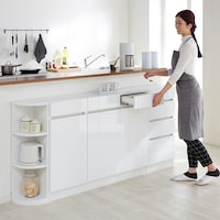 エンドコーナー（奥行25cm）、キャビネット（幅120×奥行25cm）、チェスト（奥行25cm）