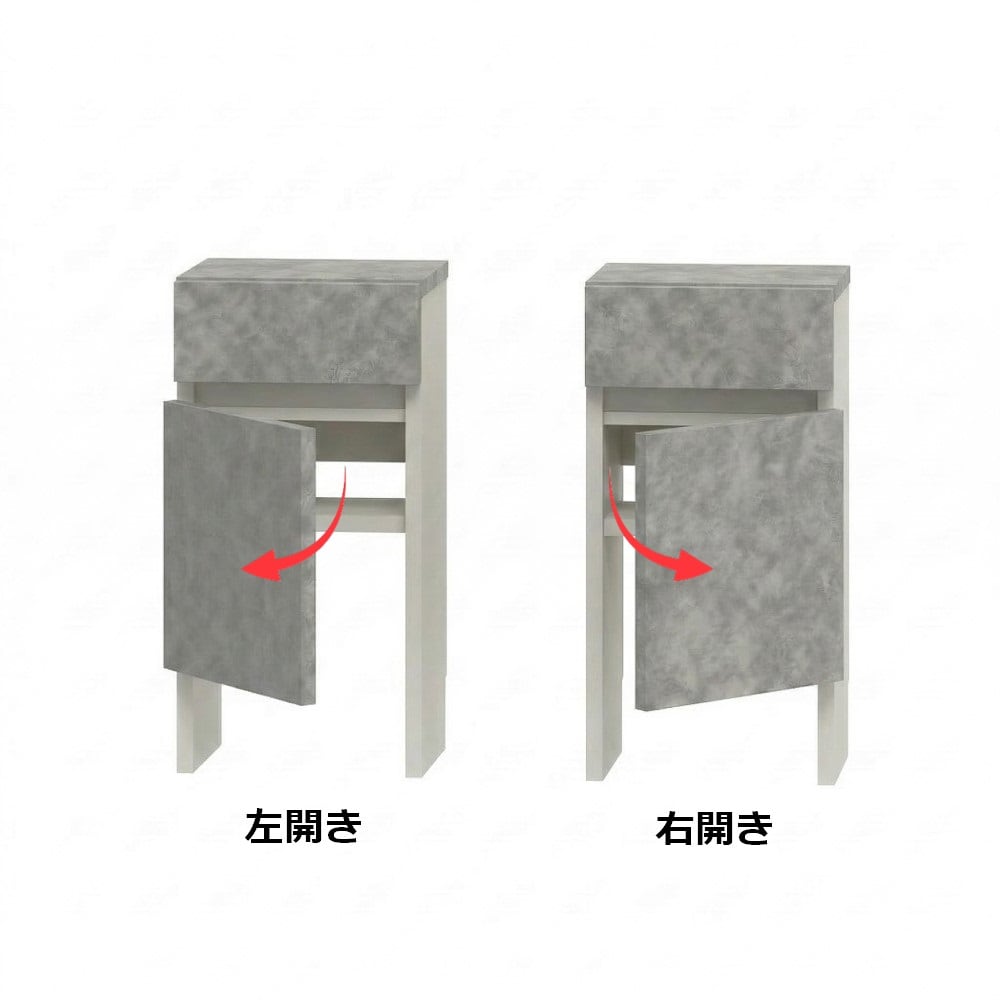幅30~55cmの扉は右置き用・左置き用から選べます／配線キャビネット