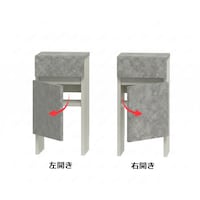 幅30~55cmの扉は右置き用・左置き用から選べます／配線キャビネット