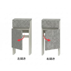 幅30~55cmの扉は右置き用・左置き用から選べます／配線キャビネット