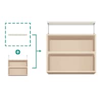 突っ張りを強化する突っ張り強化板付き/ライトナチュラル