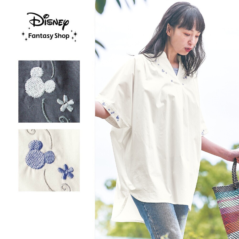 【ディズニー/Disney】スキッパーチュニック「ミッキーモチーフ」