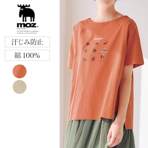 【モズ/moz】【moz】プリントカットソー【汗ジミ防止加工】 (LL~5L)
