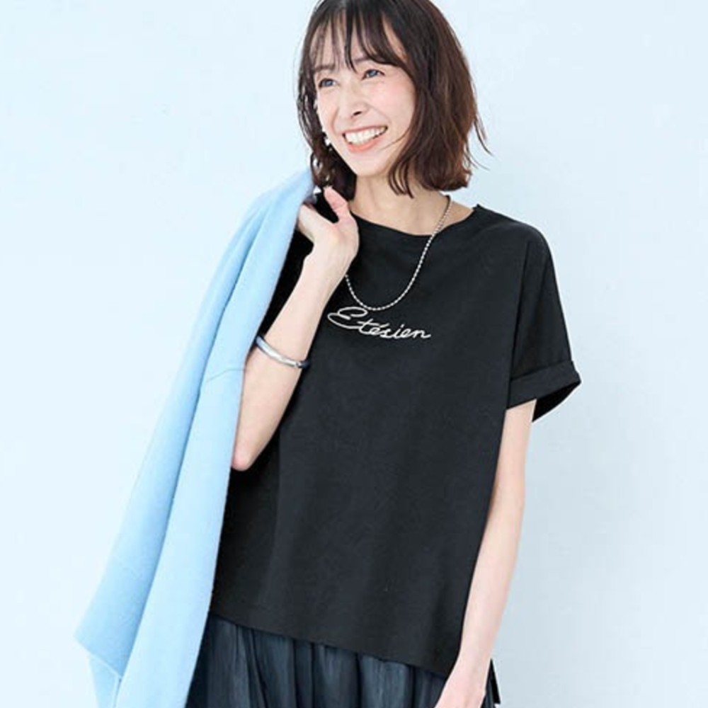 【スタイルノート/StyleNote】【新色追加】 汗ジミが目立ちにくいロゴプリントカットソー