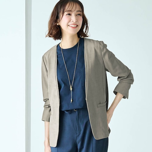【新色追加】 ナチュラルライクノーカラージャケット