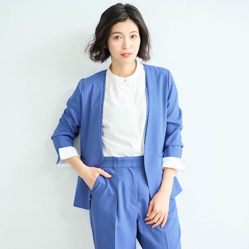【新色追加】 ナチュラルライクノーカラージャケット
