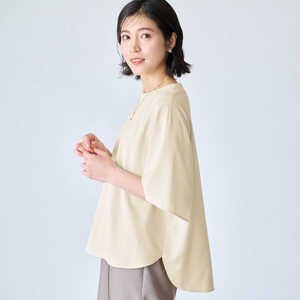 【スタイルノート/StyleNote】Tシャツ感覚で着られるシンプルブラウス