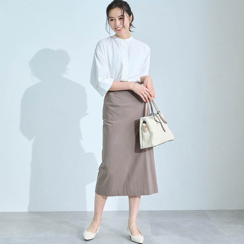 モデル身長167cm／M・総丈75cm　※写真は撮影用のため総丈+6cmになります。