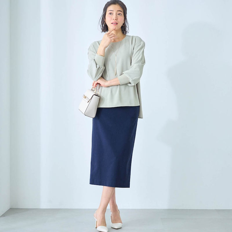 モデル身長168cm／M・総丈75cm　※写真は撮影用のため総丈+6cmになります。