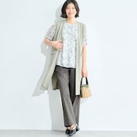 モデル身長168cm／M　※写真は撮影用のため、股下+6cmになります。