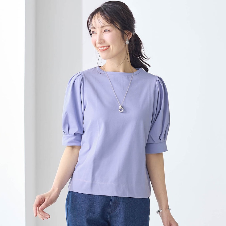 後ろ姿にこだわった二の腕＆背中キレイ見えTシャツ