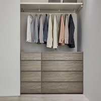 ウォークインクローゼットにぴったりサイズで◎/グレー/幅44・89×奥行59×高さ90cm
