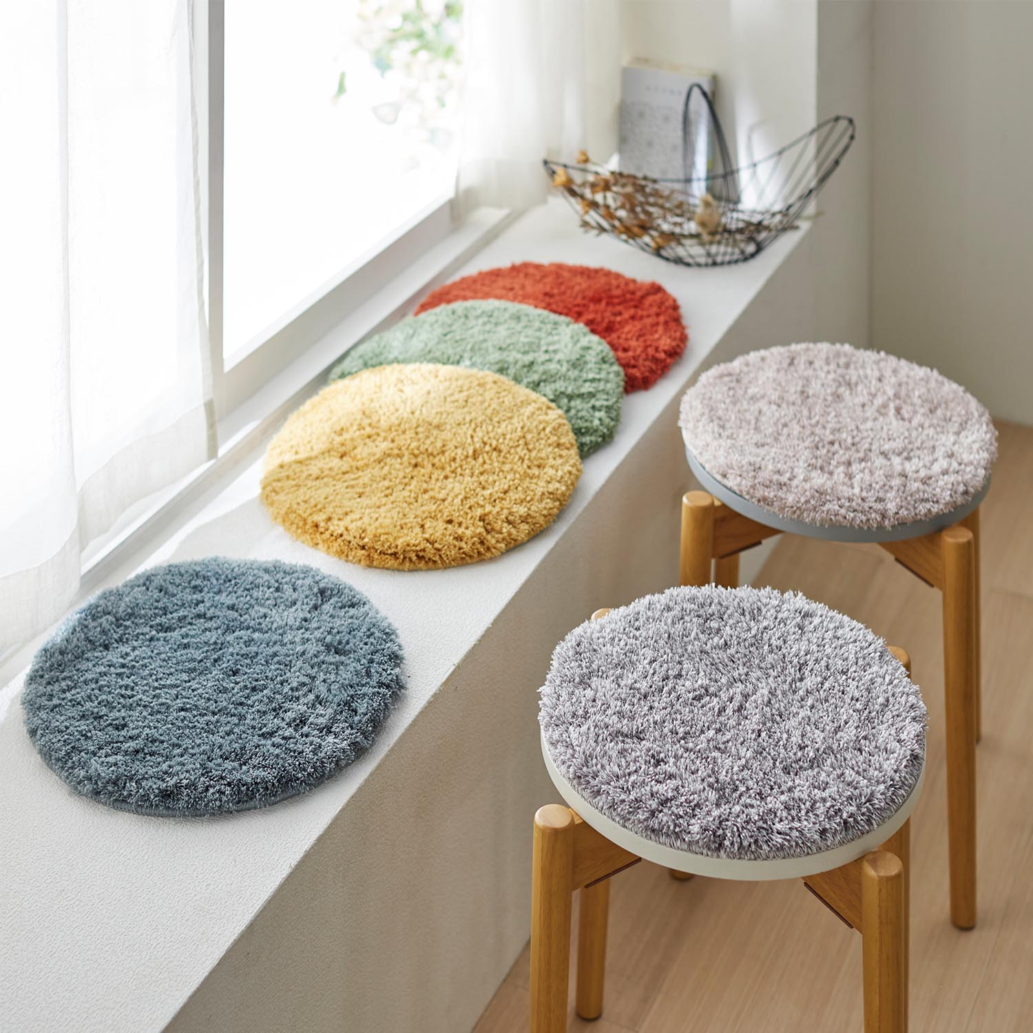 【ベルメゾン】シャギーチェアパッド 【ベルメゾン】シャギーチェアパッド