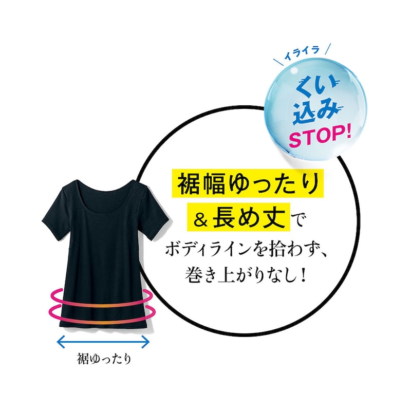 ※画像は別売りの「汗取り半袖インナー（裾ゆったりタイプ)」です