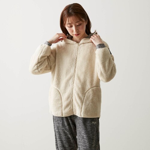 シャギー×裏トリコットジャケット