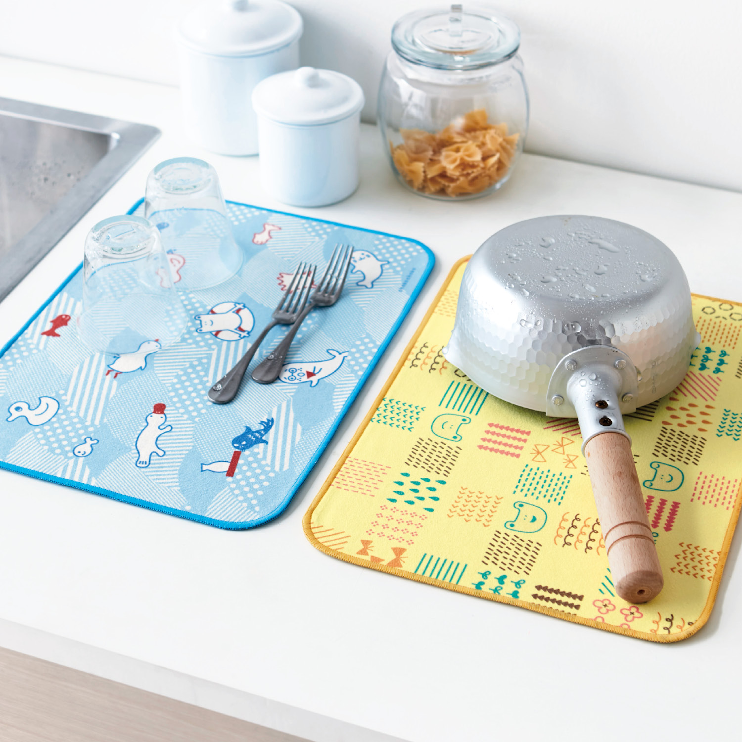 【ちょこちょこ】ちょこちょこ ちょい置き水切りマット 【ちょこちょこ】ちょこちょこ ちょい置き水切りマット