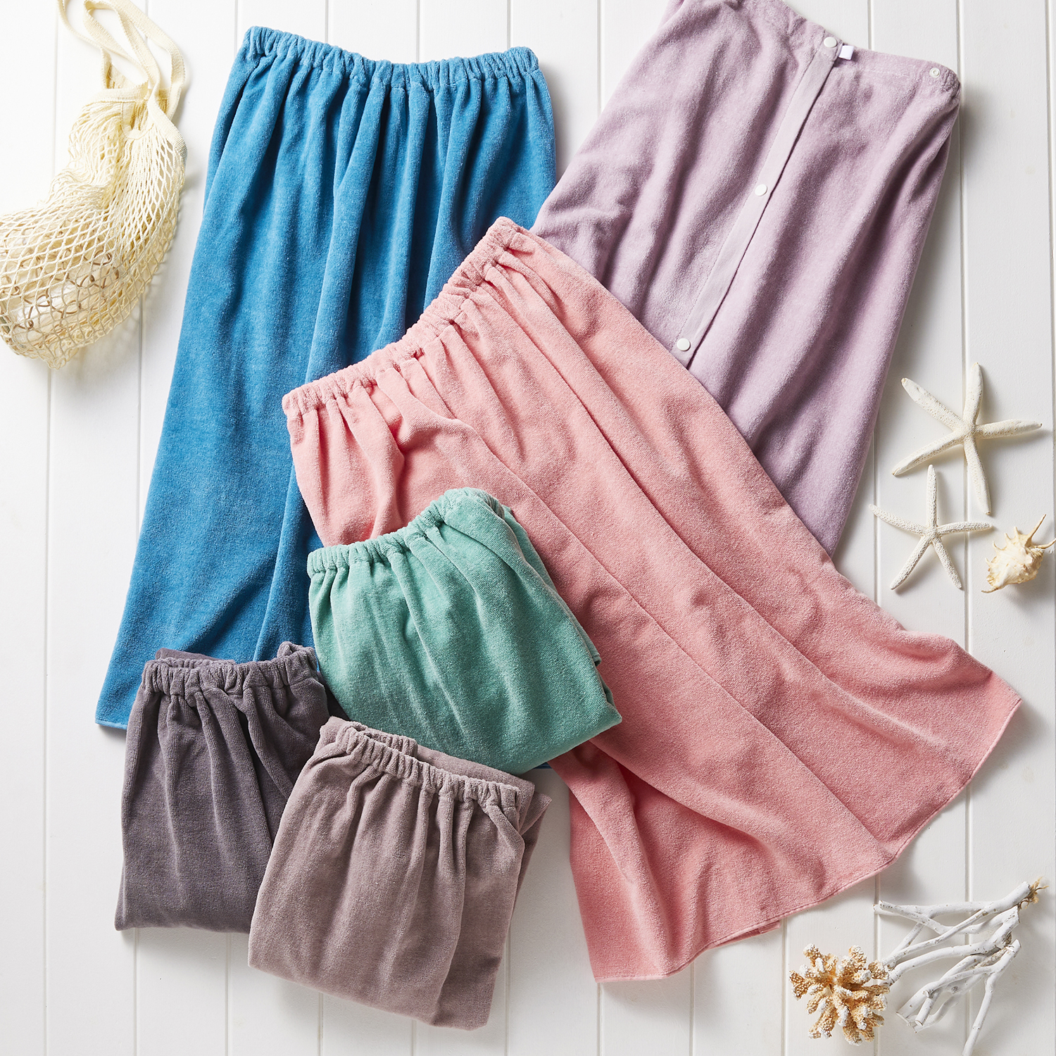 【ベルメゾン】多色展開・ベーシックな綿素材の巻きタオル(80~100cm丈) 【ベルメゾン】多色展開・ベーシックな綿素材の巻きタオル(80~100cm丈)