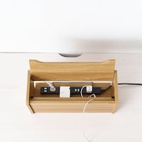 蓋は開閉式で電源タップが収納できます　※仕様の参照です