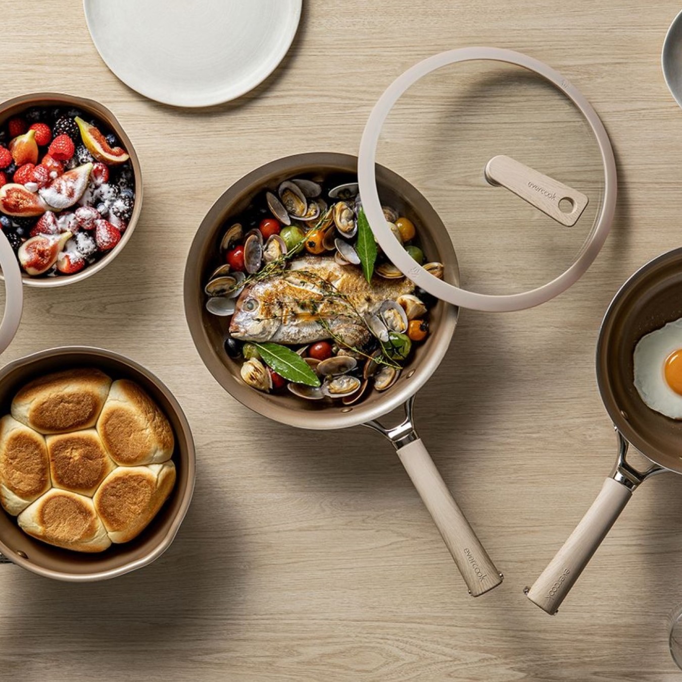 【エバークック/evercook】【2年保証】ツルすべが続く。毎日使いたいフライパン「evercook DECO」 【IH/ガス火対応】