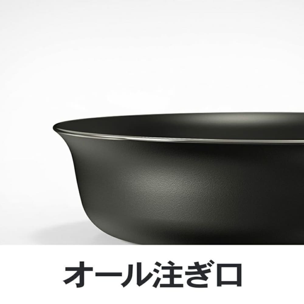 フライパンはオール注ぎ口