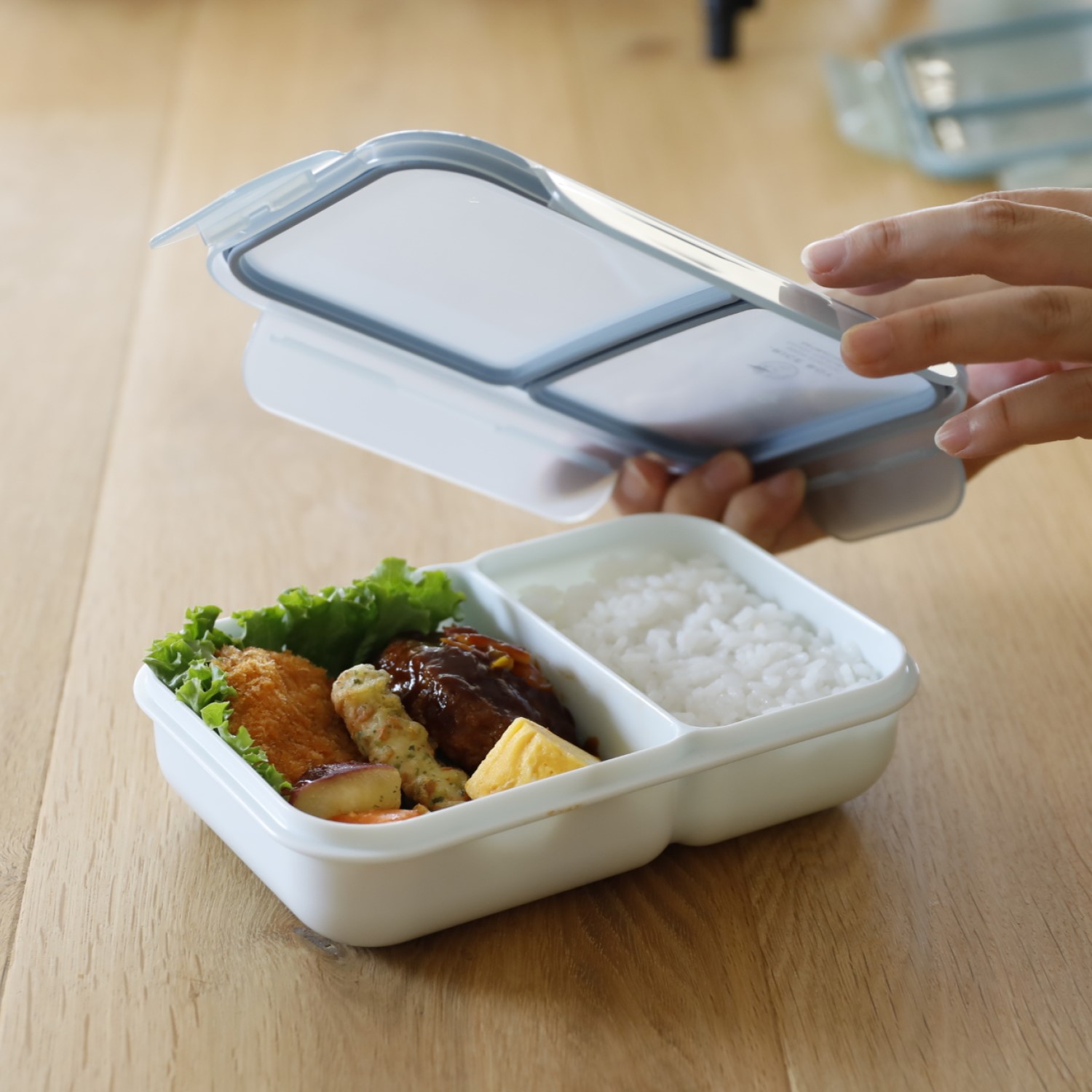 液漏れしにくいランチボックス<700ml>【食洗機対応 抗菌加工付き】(フードマン/FOODMAN) 液漏れしにくいランチボックス<700ml>【食洗機対応 抗菌加工付き】(フードマン/FOODMAN)