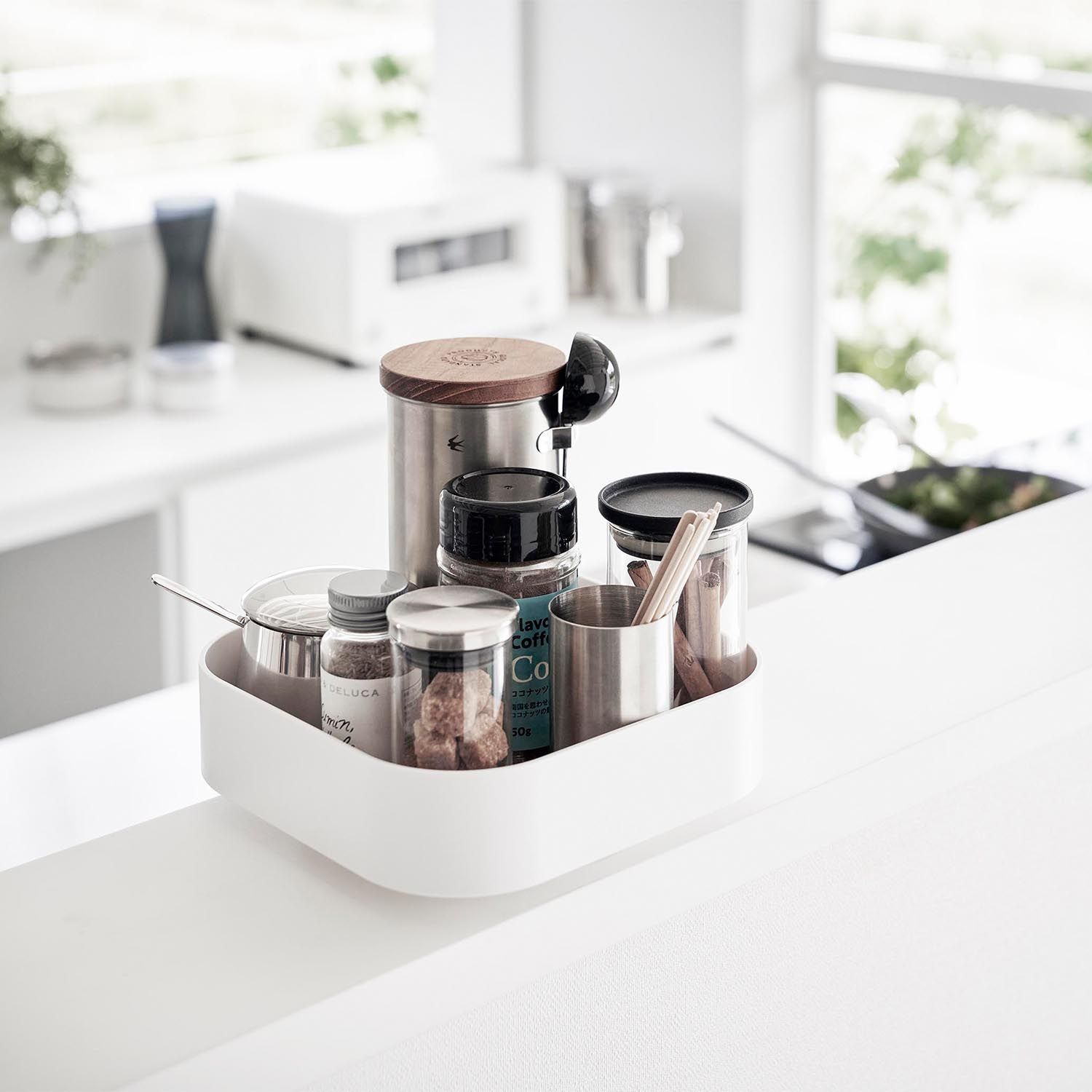 【タワー/tower】回転式収納ラック スクエア 【タワー/tower】回転式収納ラック スクエア