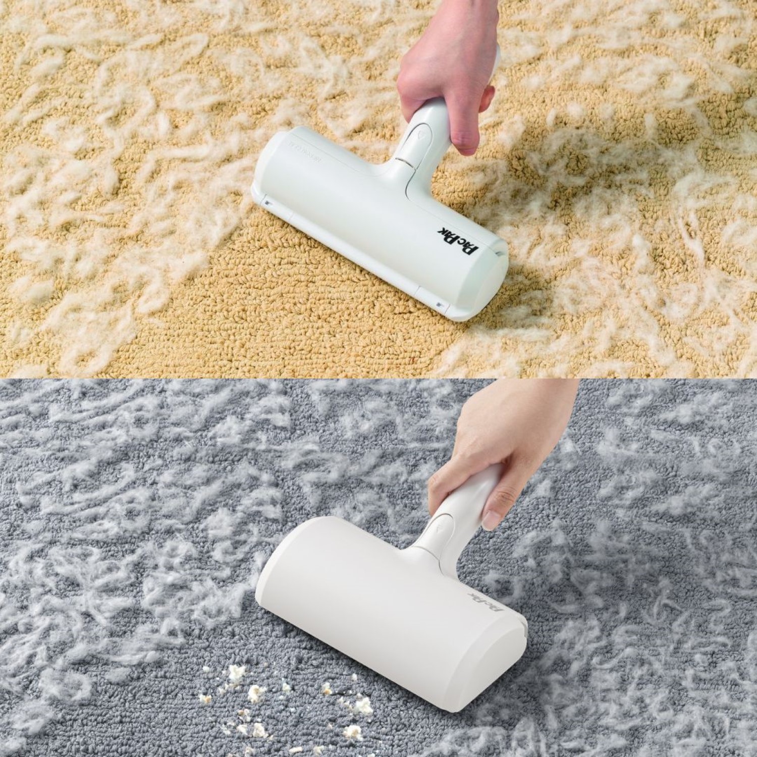 【ベルメゾン】くり返し使えるカーペットクリーナー ぱくぱくローラー 【電気・電池・スペア不要】