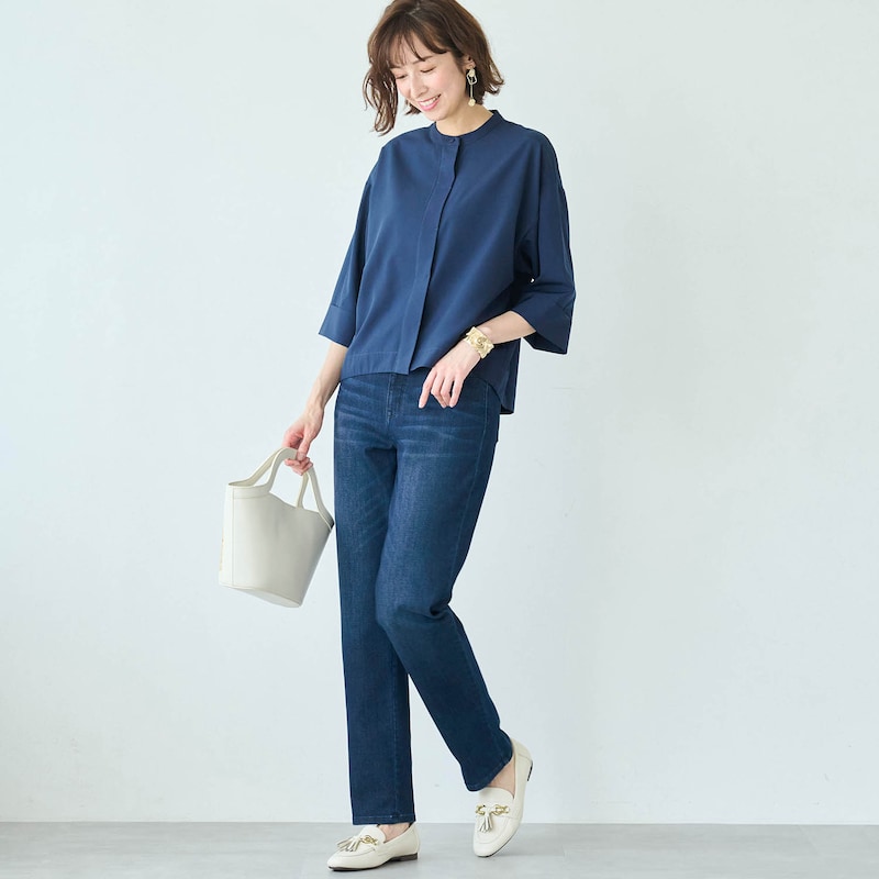 モデル身長169cm／64-91･股下68cm　※写真は撮影用のため、股下+7cmになります。
