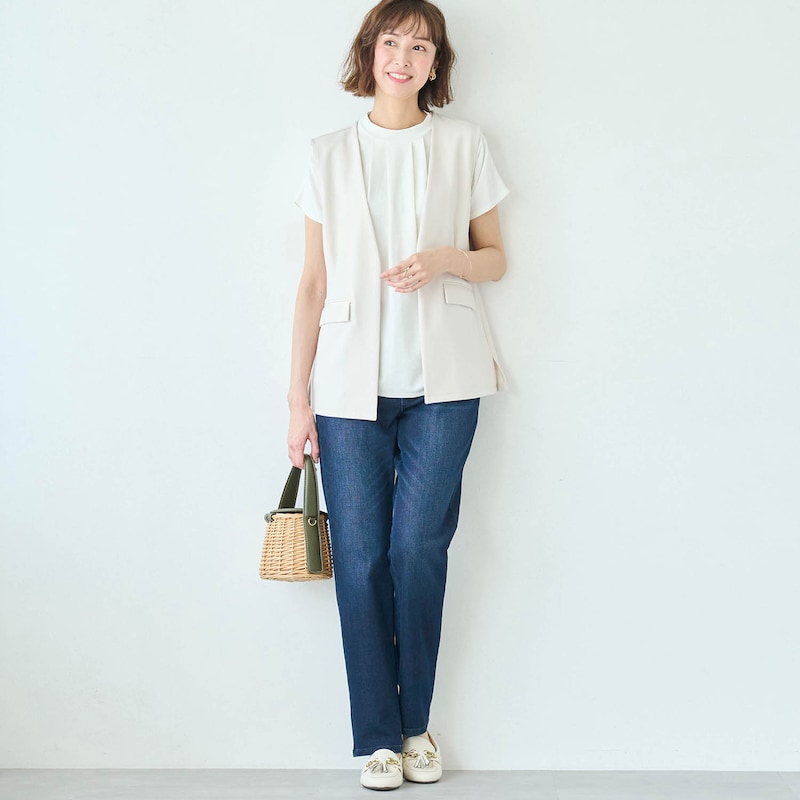 モデル身長169cm／64-91･股下68cm　※写真は撮影用のため、股下+7cmになります。