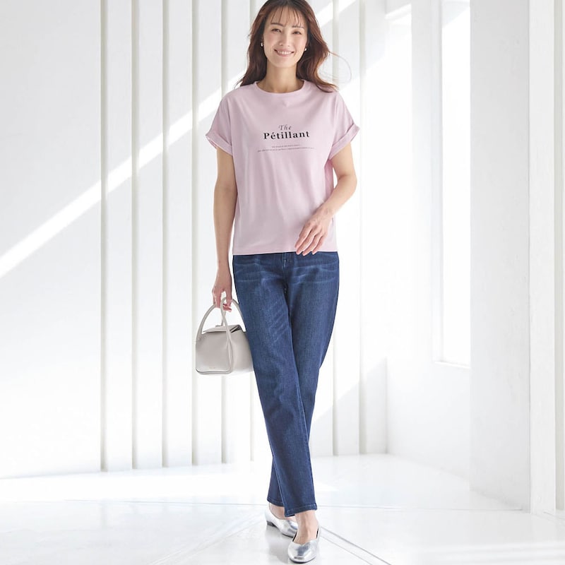 モデル身長173cm／64-91・股下68cm ※写真は撮影用のため股下+7cmになります。