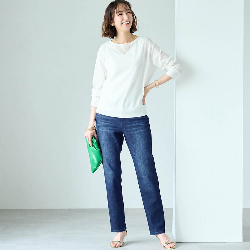 モデル身長169cm／64-91･股下68cm　※写真は撮影用のため、股下+7cmになります。